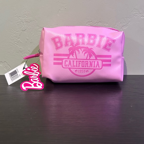 Barbie Handbags - BARBIE Pink California Printed Cosmetic Travel Bag